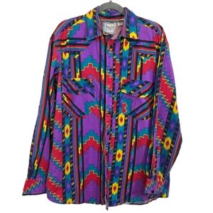 Vintage Southwestern Aztec Button Up Shirt Urban Outfitters Renewal Medium NWT